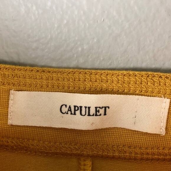 Capulet REVOLVE Mustard Yellow Goldenrod Cara Lace Up Front Lightweight Bodysuit - Picture 2 of 9